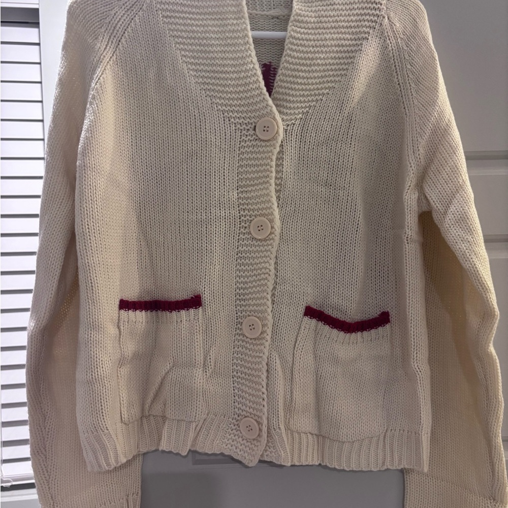Cream Button-Up Women's Lobster Sweater